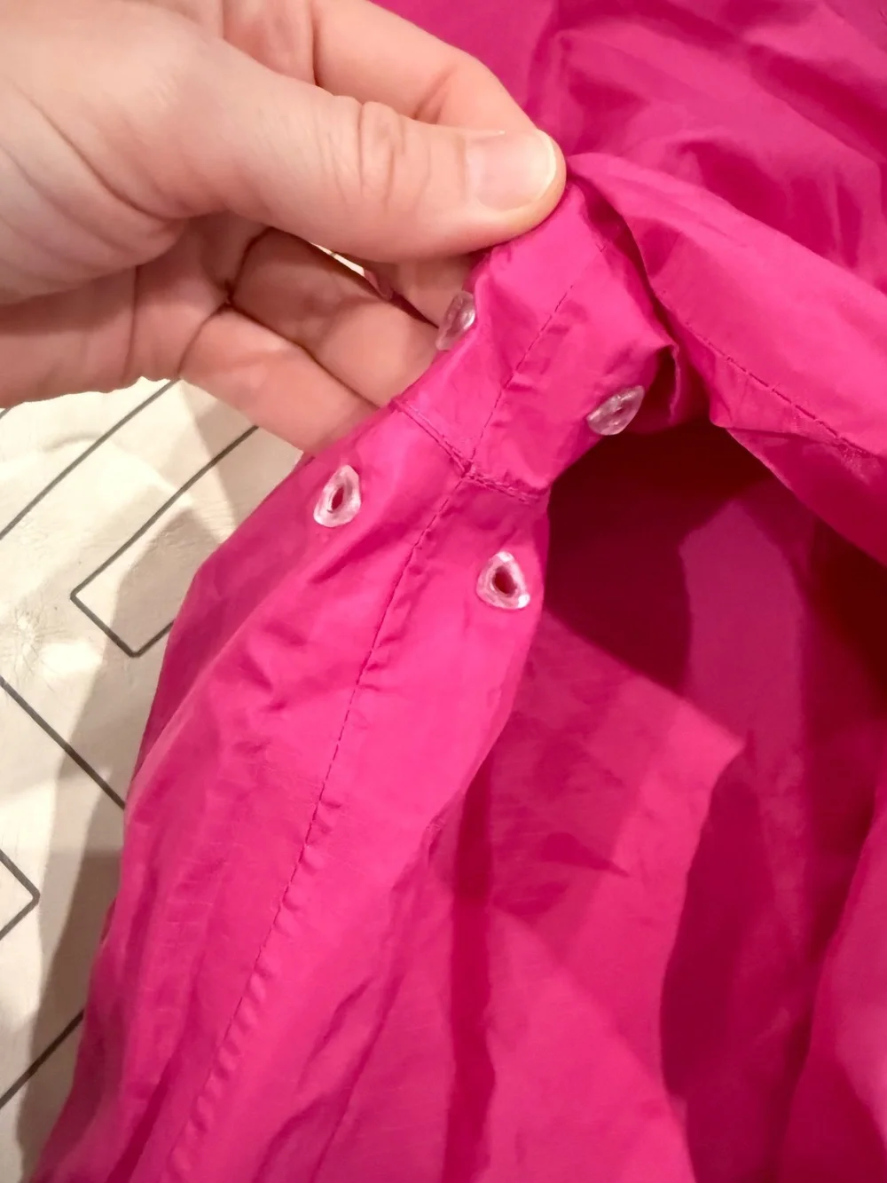 L.L. Bean Girls' Pink Hooded Rain Jacket